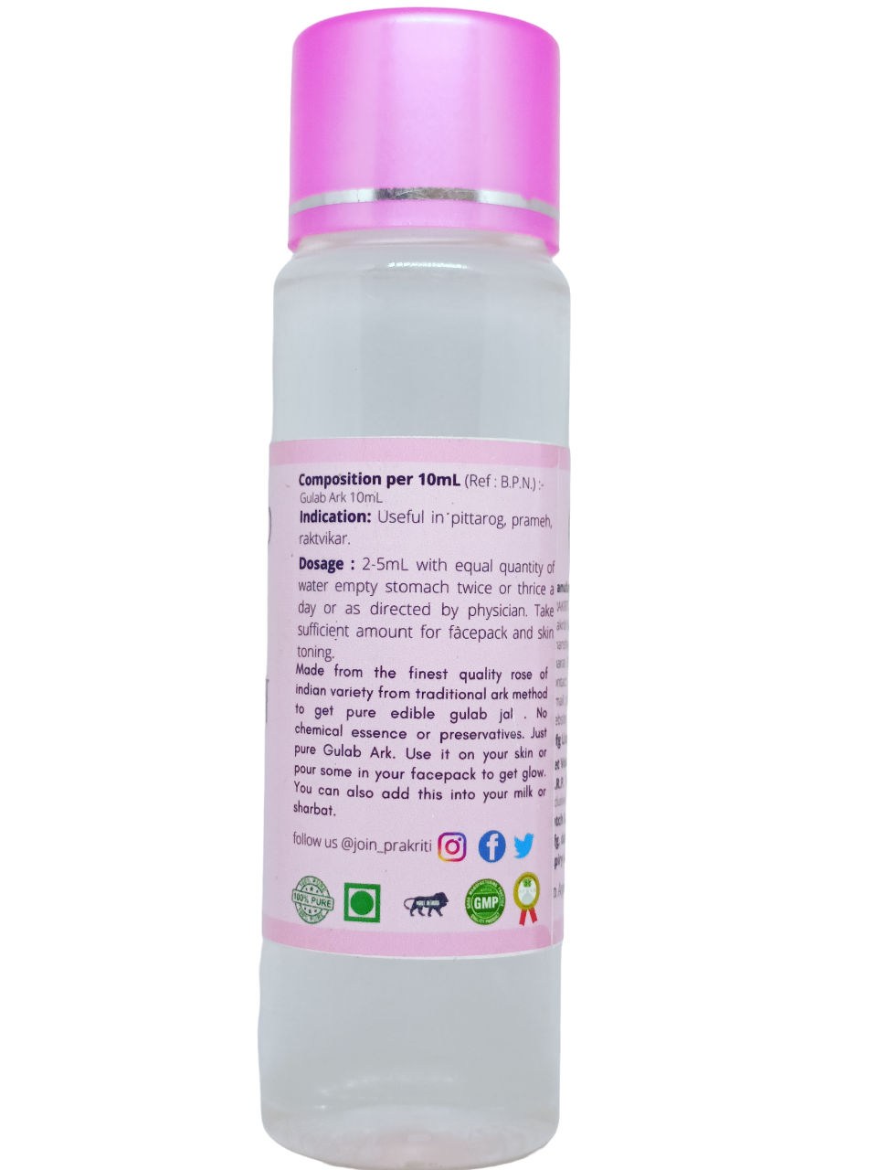 Rose Water - Gulab Ark, 100ml