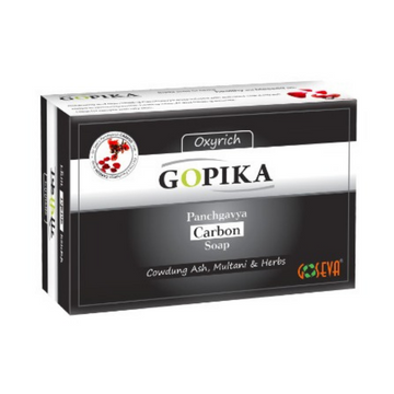 Goseva Oxyrich Panchagavya Carbon Soap, 75gm front view