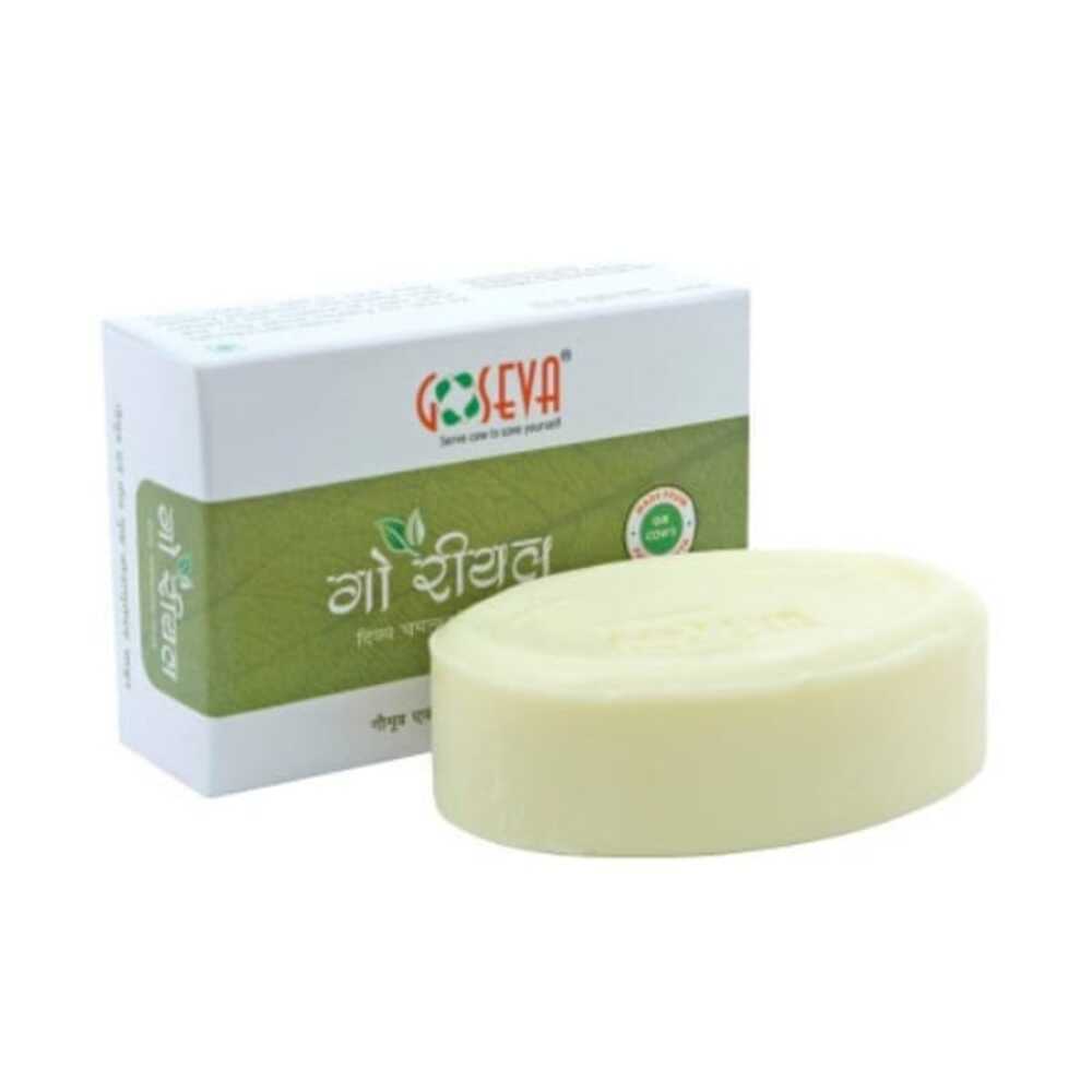 Goseva Cow Urine & Neem Soap, 65gm front view