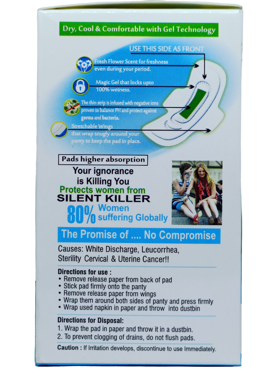 Cotton Sanitary Pad - 8 Pads (XL Size)