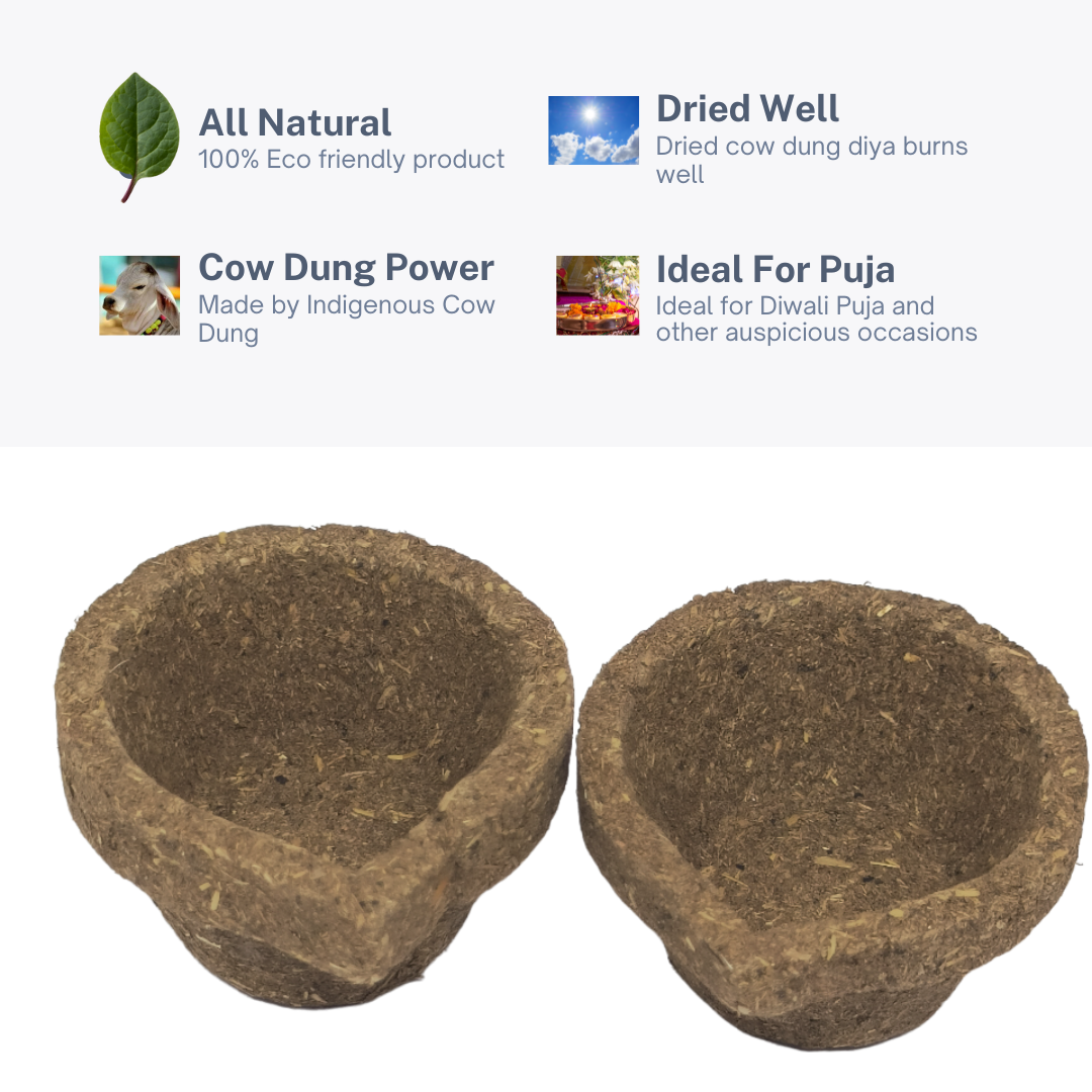 Cow Dung Diya, 32 diye