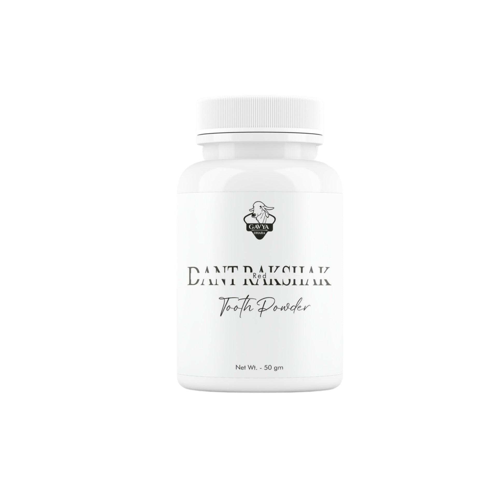 Gavyadhara Red Ayurvedic Tooth Powder, 50gm front view