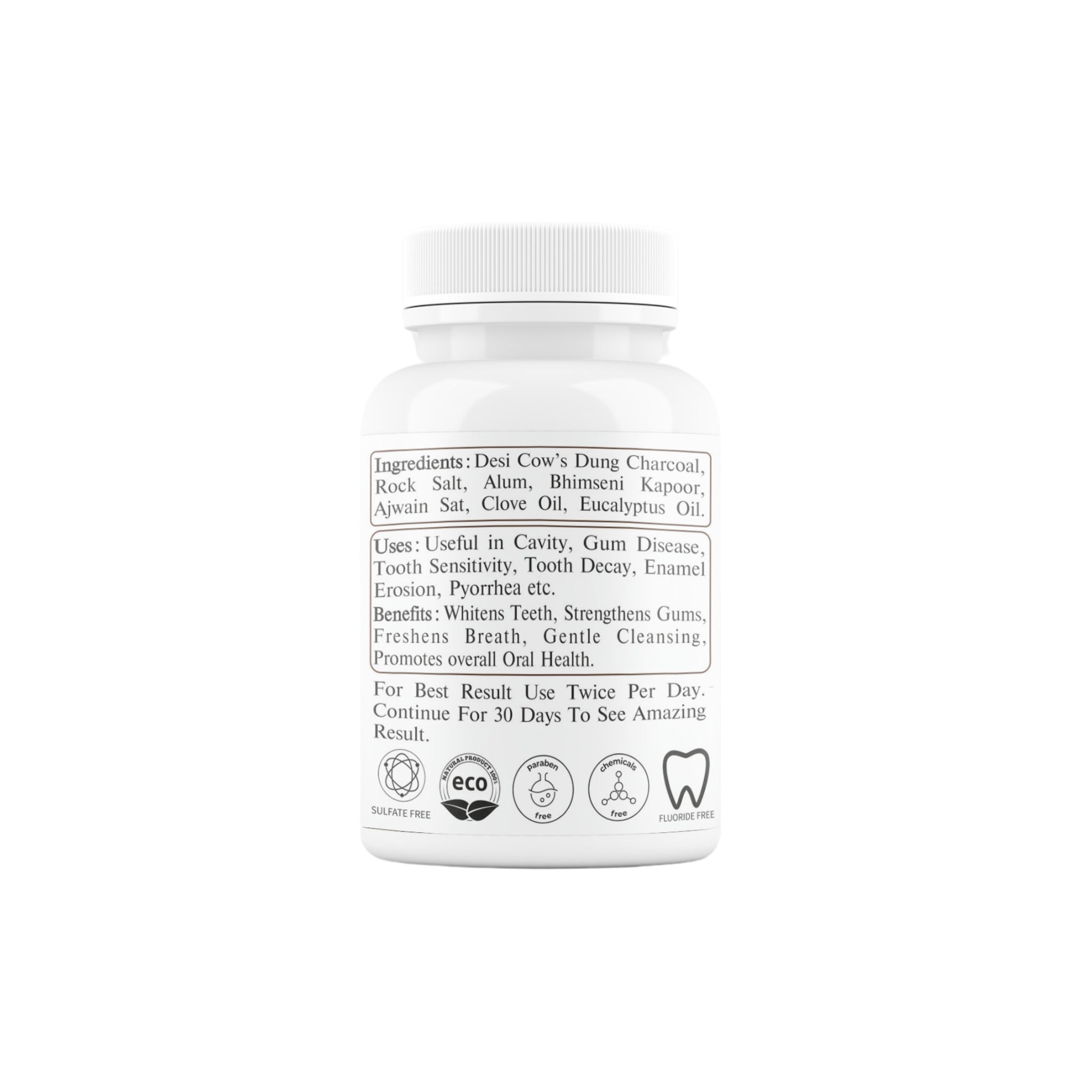 Gavyadhara Cow Dung Charcoal Tooth Powder, 50gm