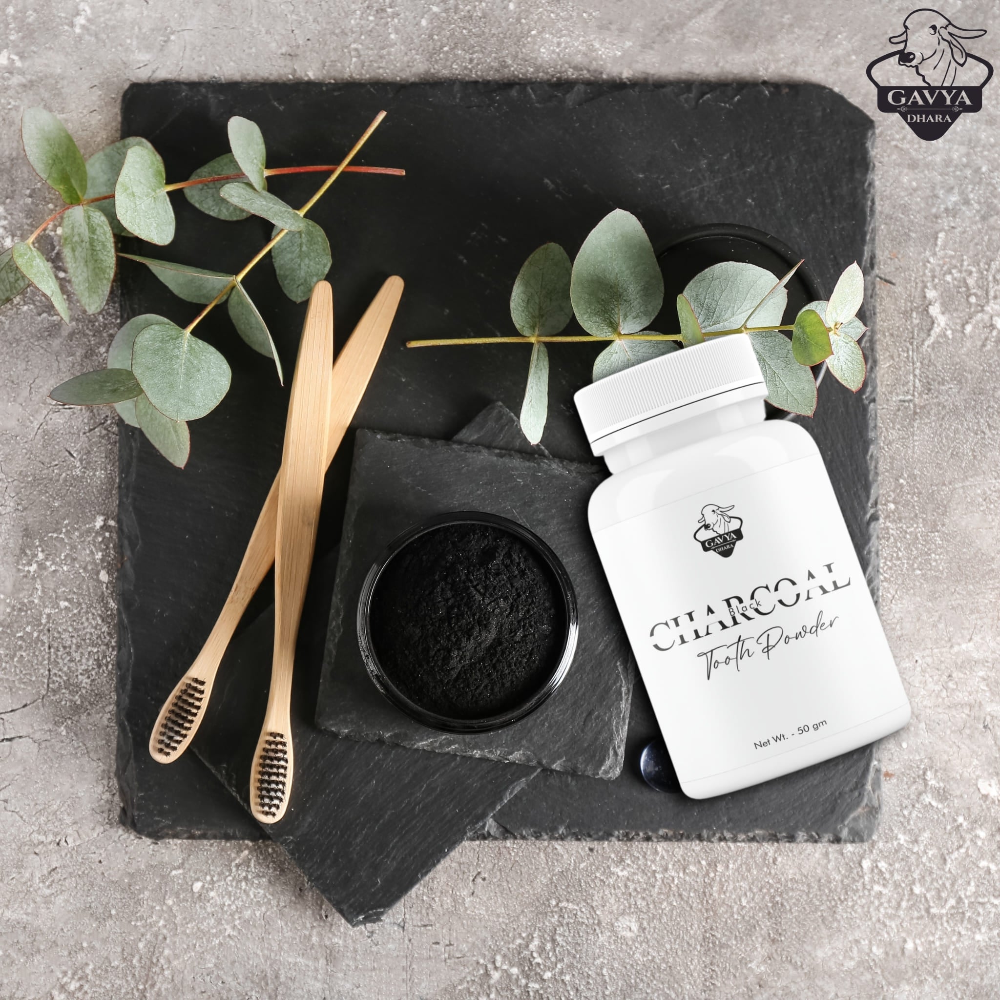 Gavyadhara Cow Dung Charcoal Tooth Powder, 50gm