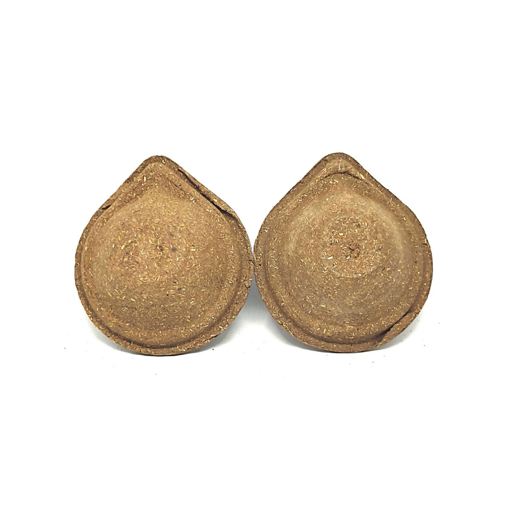 Designer Cow Dung Diya (Pack of 12 Diya)