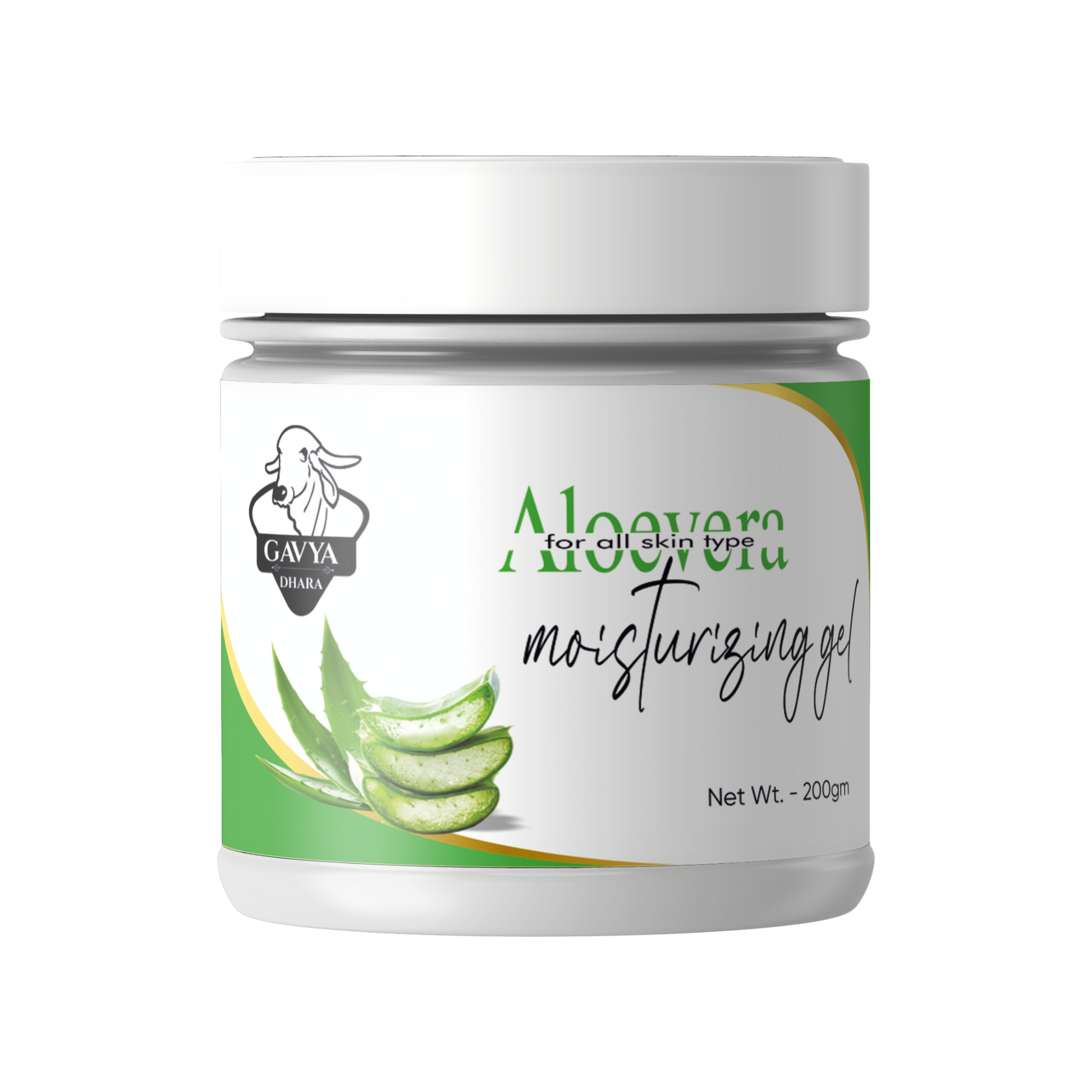 Gavyadhara Aloe Vera Gel with Benefits of Rose Water, 200gm front view