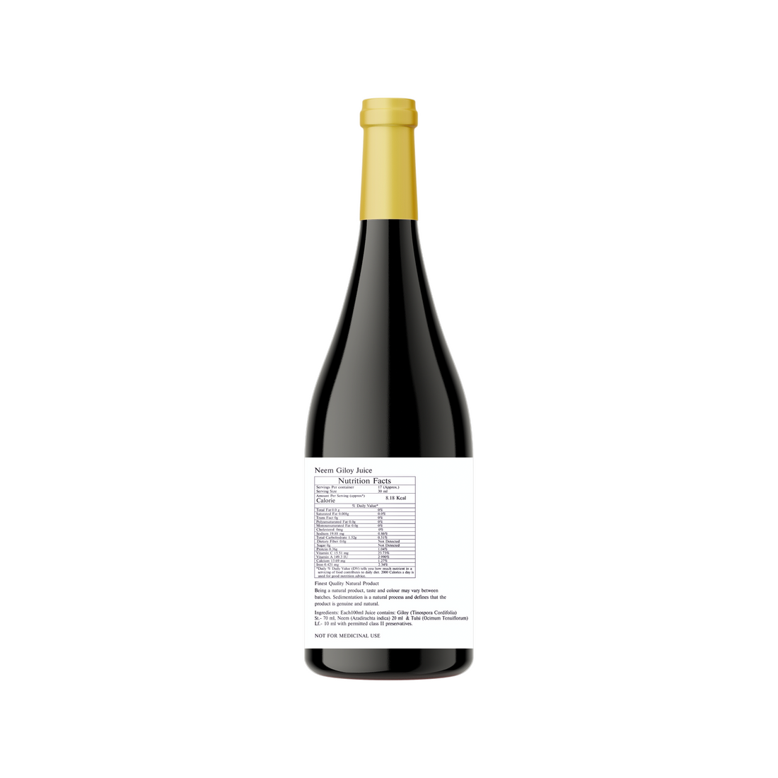 Gavyadhara Neem Giloy Juice with Tulsi, 500ml front view