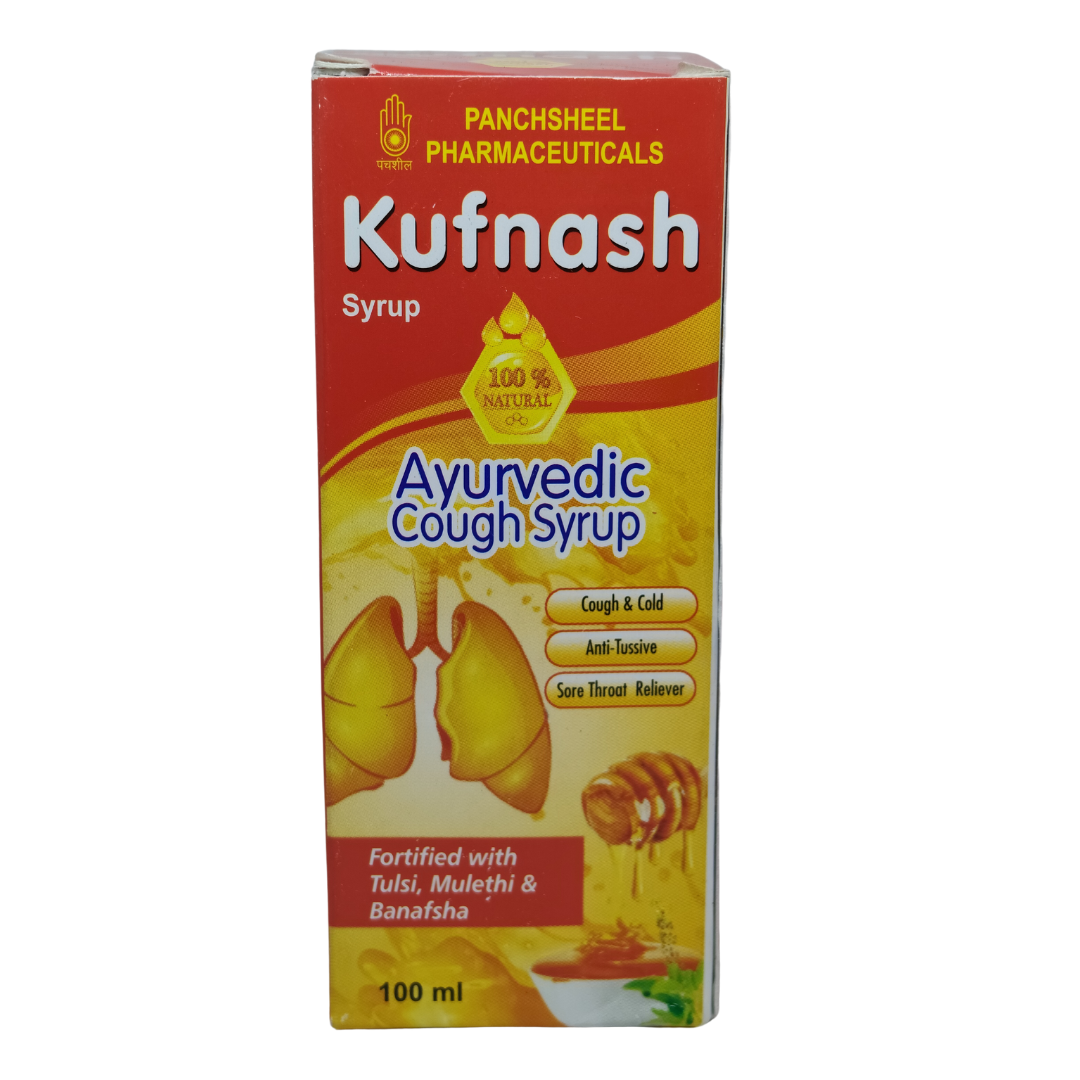 Panchsheel Kufnash Syrup for Cough and Respiratory Issues, 100ml