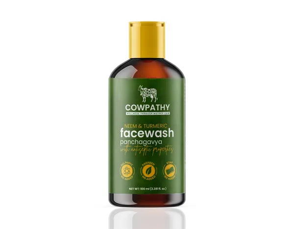 Cowpathy Neem & Turmeric Face Wash, 100ml front view