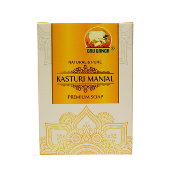 Gou Ganga Kasturi Manjal - Wild Turmeric Soap, 75gm front view