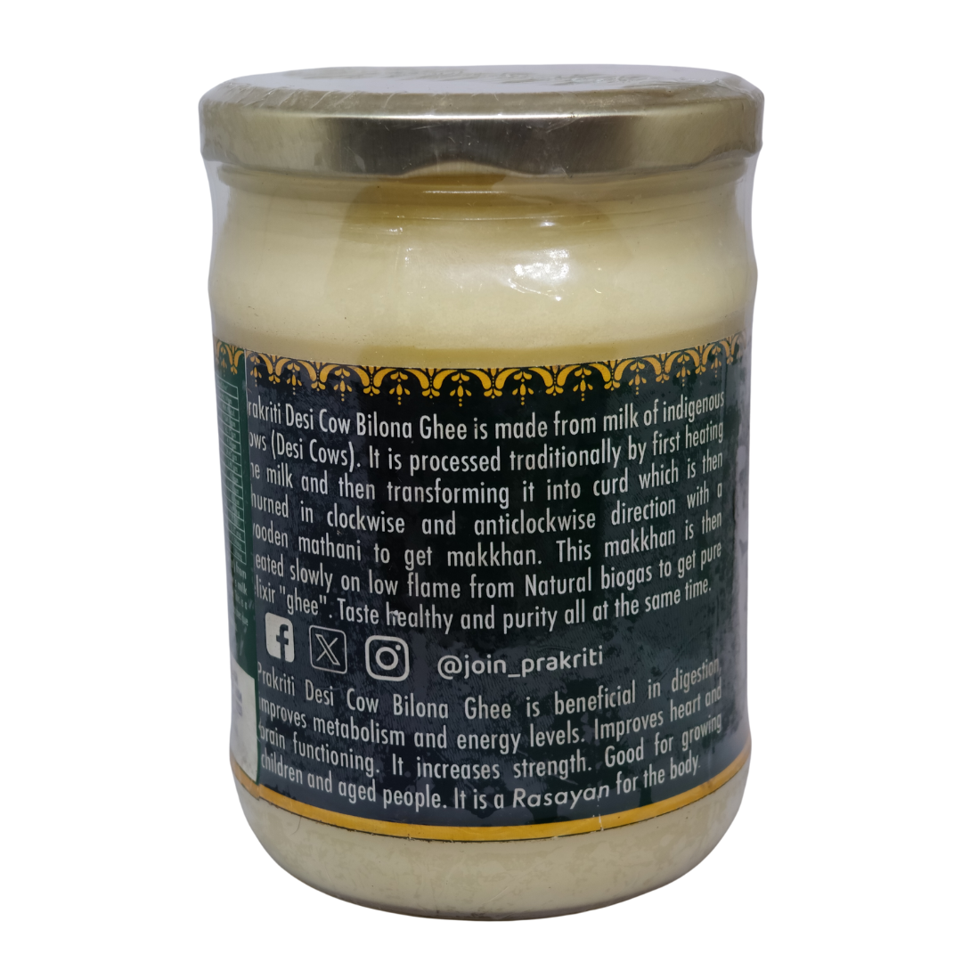 Prakriti Desi Cow Bilona Ghee, 500ml