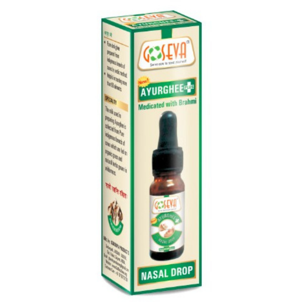 Goseva Ayur Ghee Nasal Drops, 10ml front view