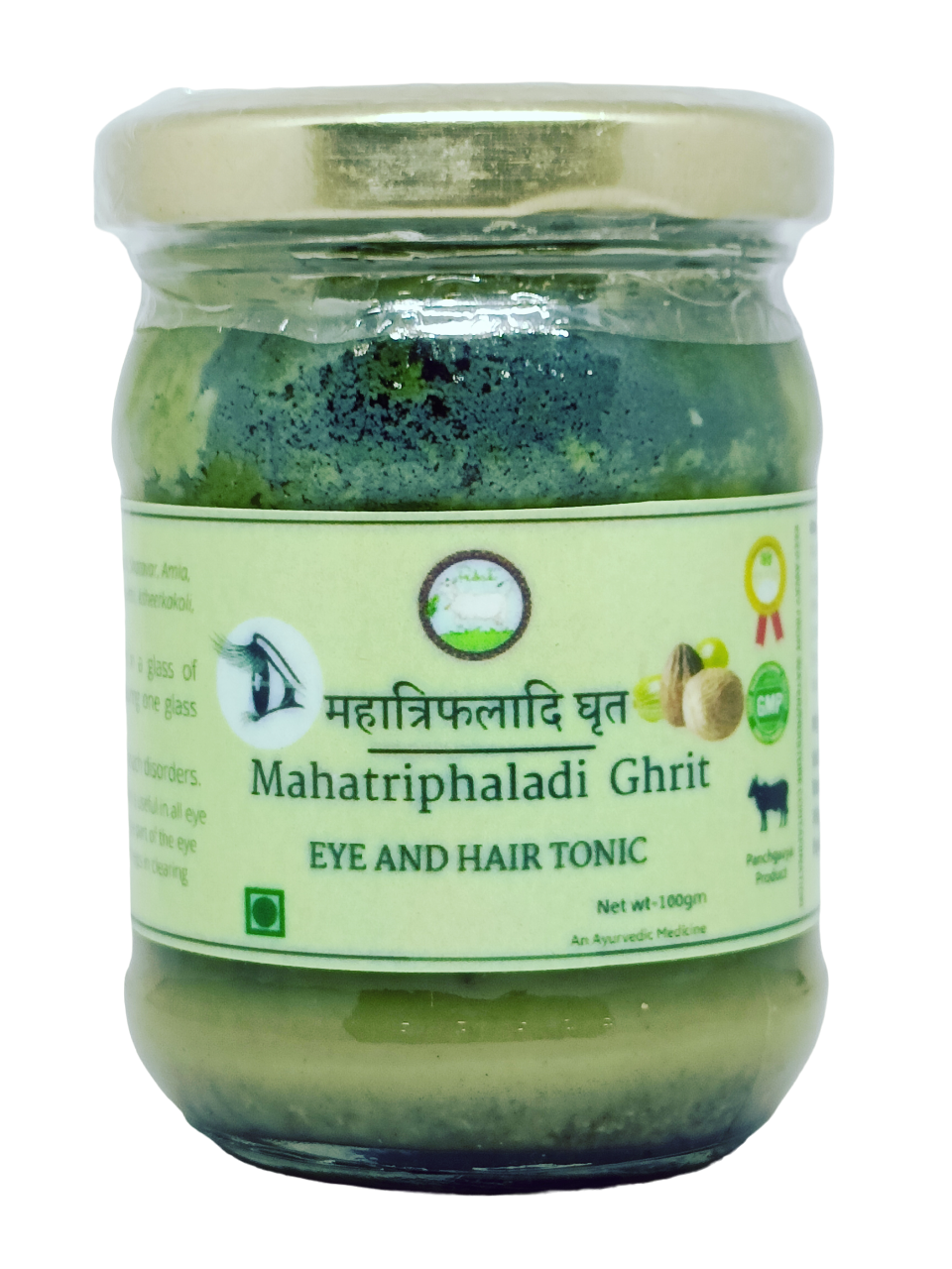 Triphala Ghrit - Tonic For Eye, Hair And Stomach, 100ml front view