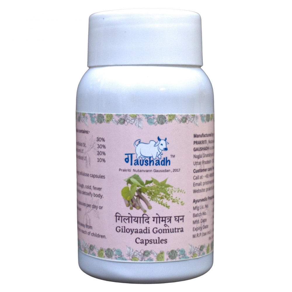 Prakriti Giloy Gomutra Ghan Capsule - 90 Capsules front view