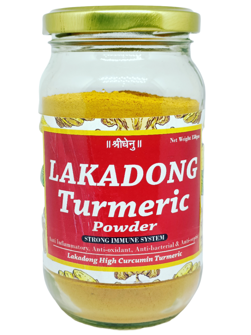 Lakadong Meghalaya Turmeric Powder, 150gm front view