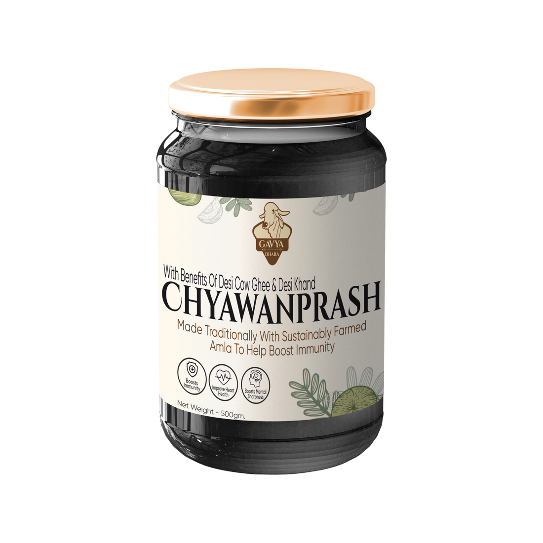 Gavyadhara Herbal Chyawanprash for All Season, 500gm front view