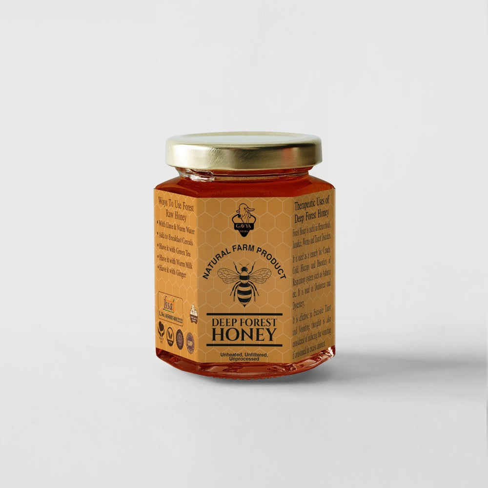 Gavyadhara Wild Flower Raw Honey, 250gm front view