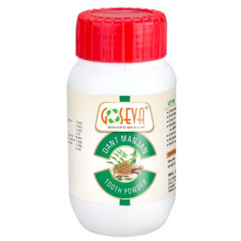 Goseva Panchagavya Tooth Powder, 50gm front view