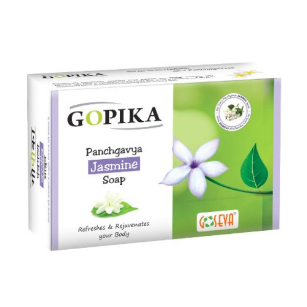Goseva Panchagavya Jasmine Soap, 75gm front view