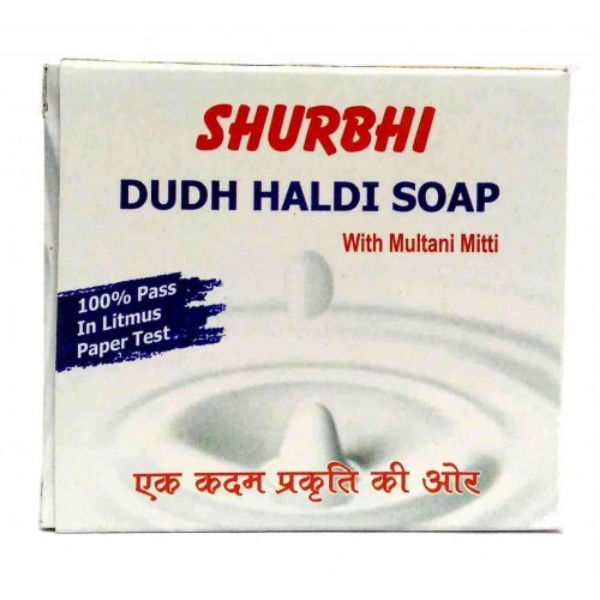 Surbhi Multani Mitti Milk Turmeric Soap, 80gm front view