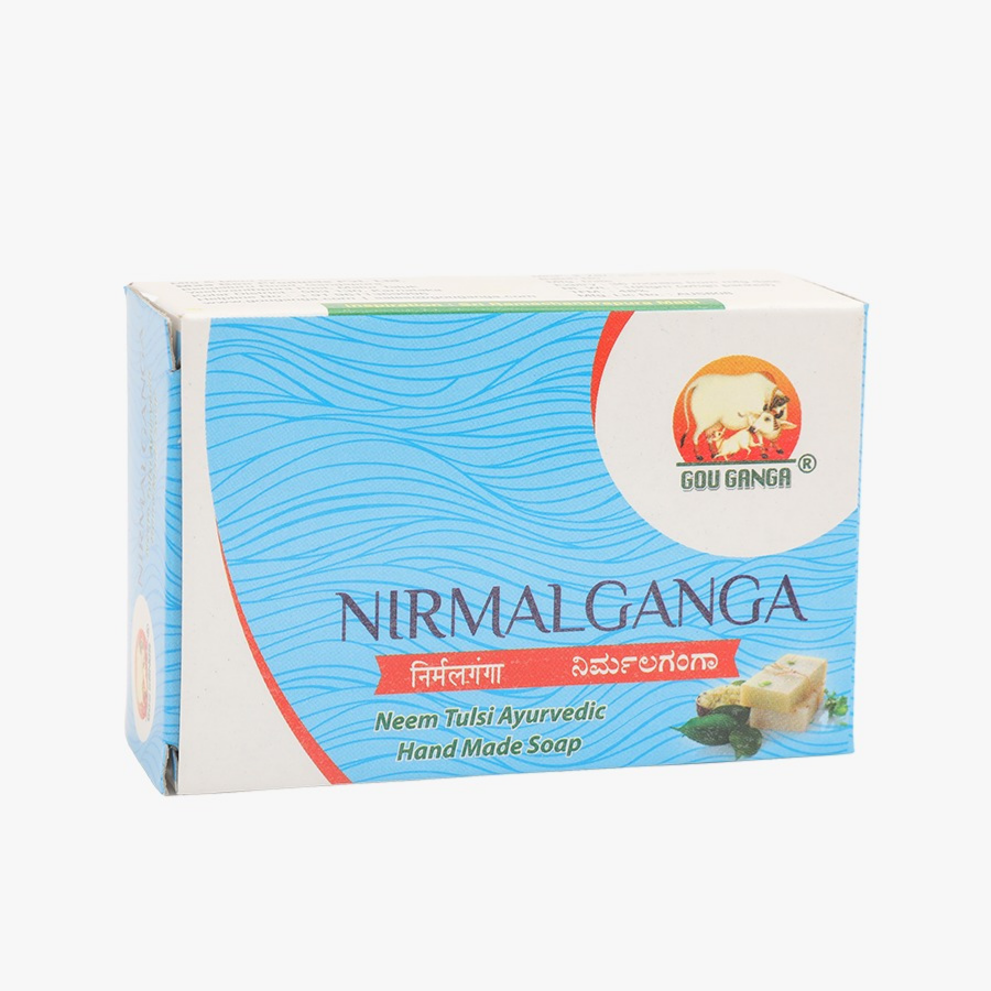 Gou Ganga Neem Tulsi Ayurvedic Soap, 100gm front view