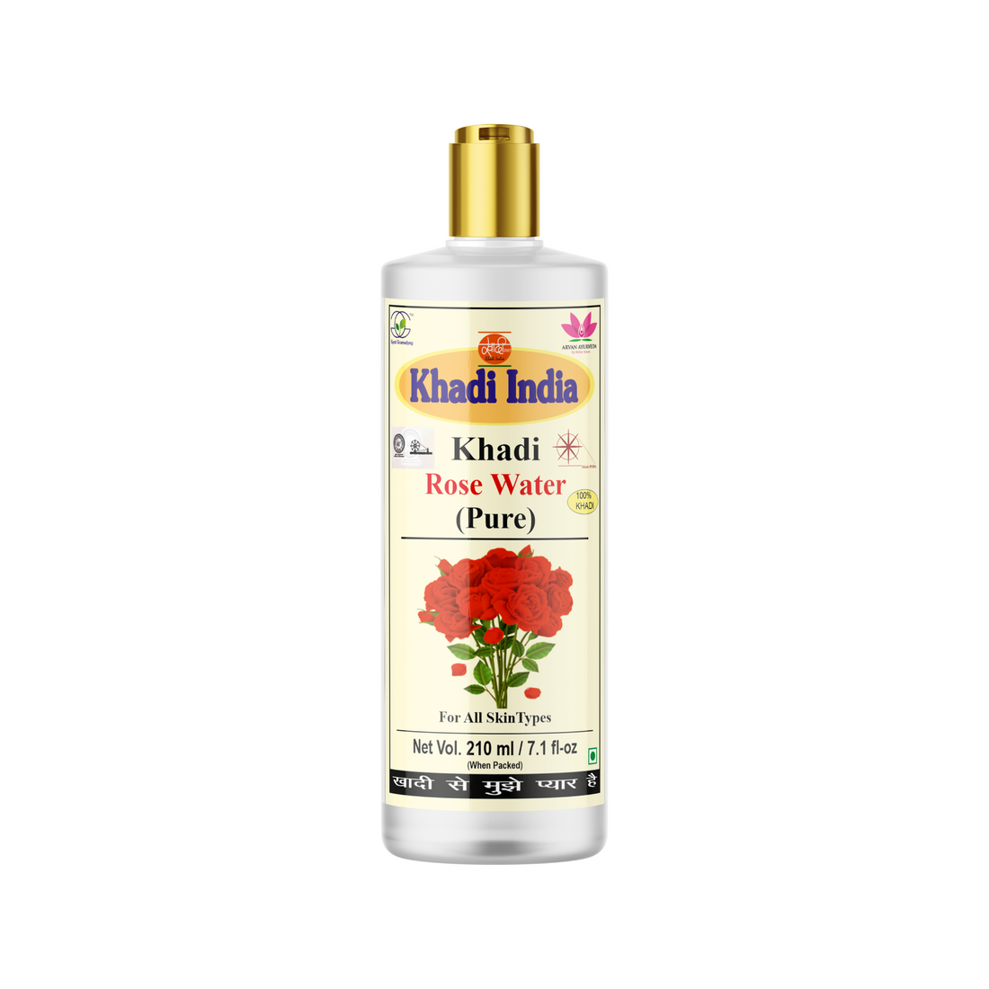 Khadi Pure Rose Water, 210ml front view
