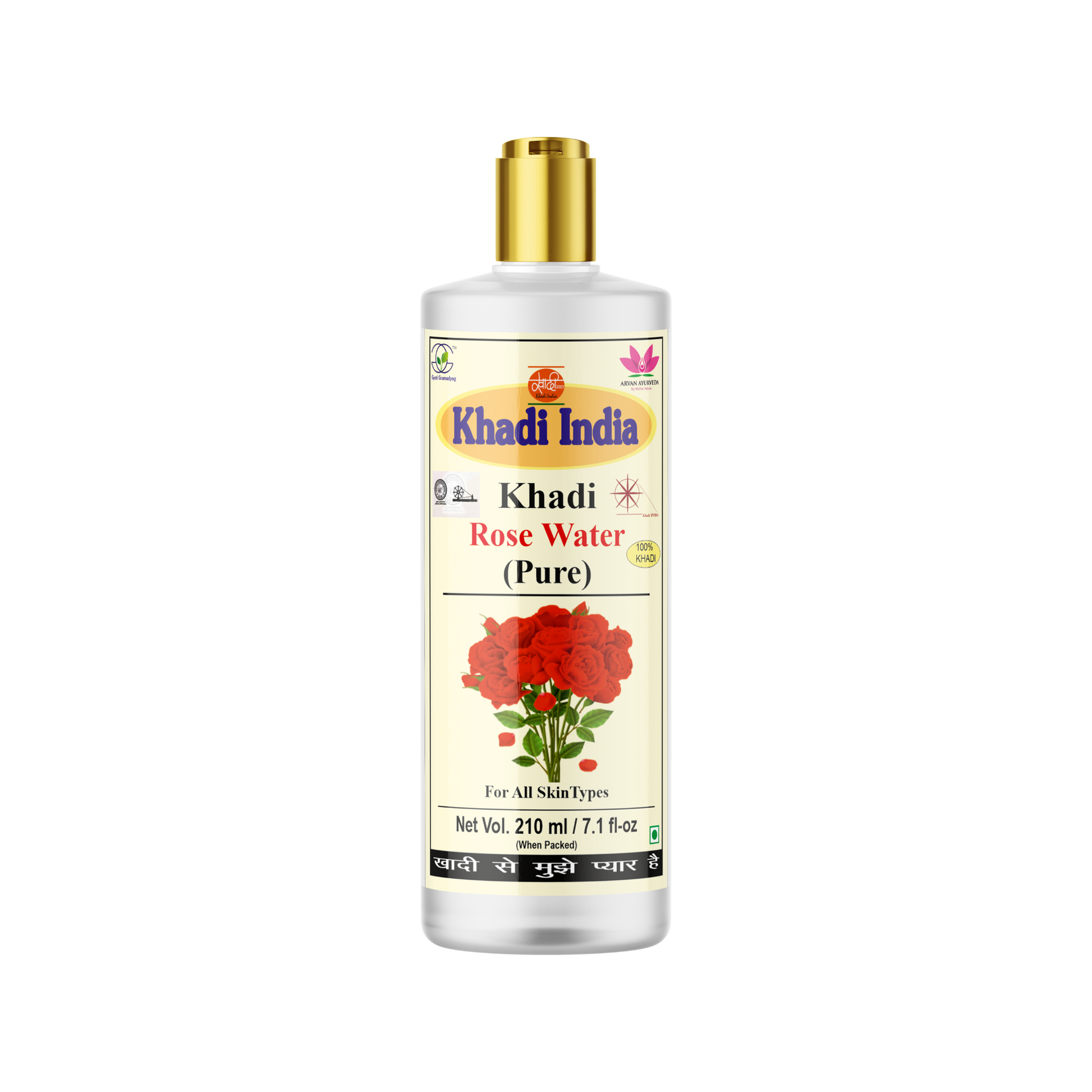 Khadi Pure Rose Water, 210ml front view