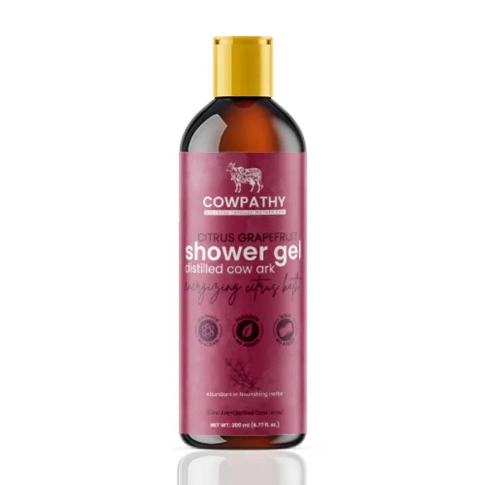 Cowpathy Citrus & Grape Fruit Shower Gel, 200ml front view