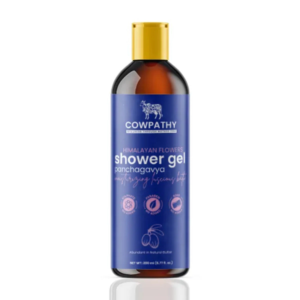Cowpathy Himalayan Flowers Shower Gel, 200ml front view