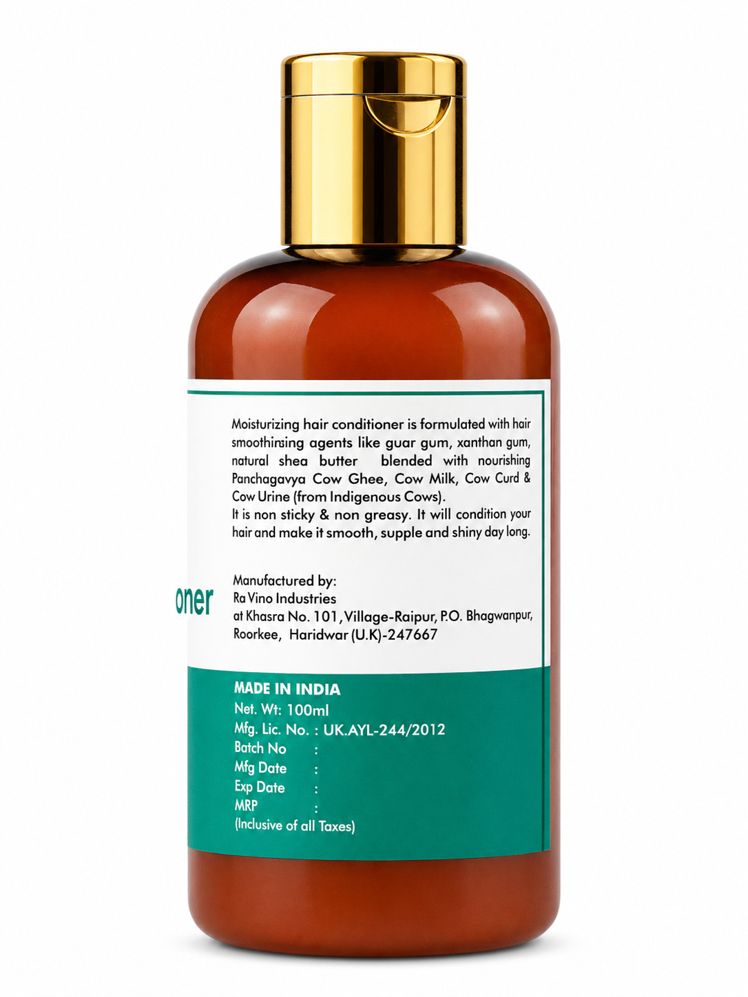 Cowpathy Panchagavya Hair Conditioner | Natural Moisturizing Hair Conditioner with Panchagavya, Shea Butter & Olive Oil | Smooth, Soft & Frizz-Free Hair | Paraben Free, 100ml