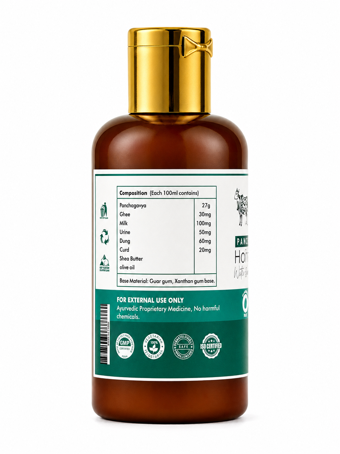 Cowpathy Panchagavya Hair Conditioner | Natural Moisturizing Hair Conditioner with Panchagavya, Shea Butter & Olive Oil | Smooth, Soft & Frizz-Free Hair | Paraben Free, 100ml
