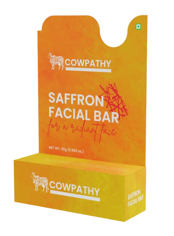 Cowpathy Facial Bar Soap - Made with Kashmiri Saffron, 25gm