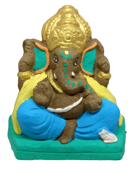 Ganesh Ji made with Cow Dung, 6 Inches