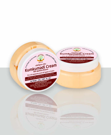 Gau Sanskruti Kumkumadi Cream with Agnihotra Bhasma | Ayurvedic Face Cream for Glowing, Nourished & Healthy-Looking Skin, 125gm