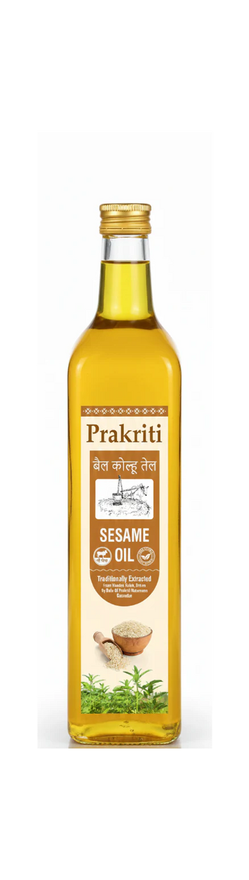 Prakriti Bull Driven Sesame Oil (Til Tel) – Traditional Cold Pressed, 500ml