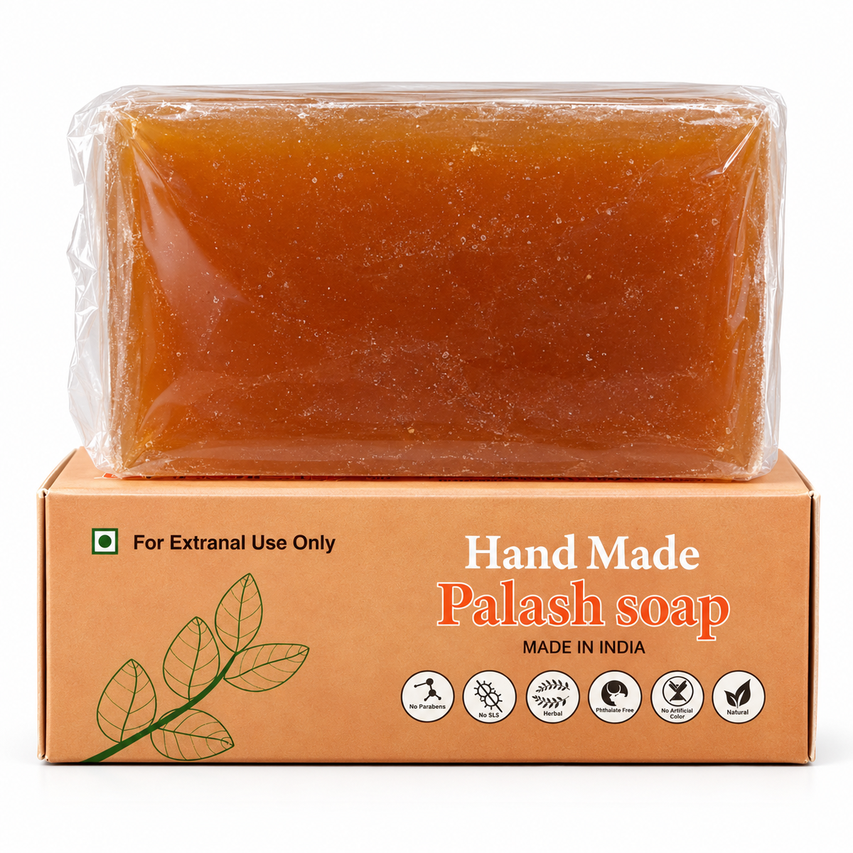 Shree Yadunandan Handmade Palash (Kesudo) Soap with Coconut Oil – Natural Herbal Bath Soap, 100gm
